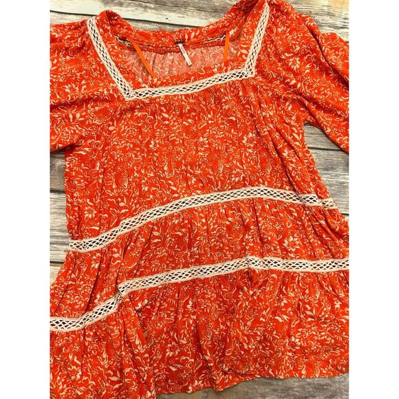 Sz S - Free People Talk About It Peasant Shirt - Picture 2 of 8